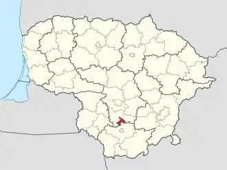 Бирштонское самоуправление на карте