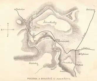 Карта-схема сражения при Малешове