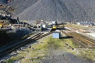 Станция Британских железных дорог в Блайнай-Фестиниоге во время реконструкции. 1981 г.