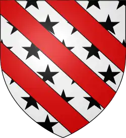 Герб сэра Лайонела, рыцаря Круглого стола, с которым Эдуард III часто выступал на рыцарских турнирах в 1330-е годы