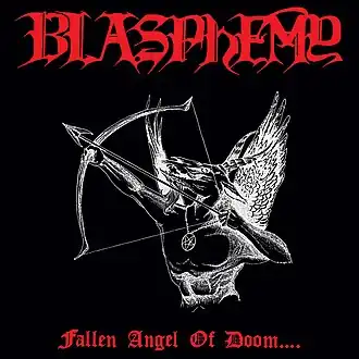 Обложка альбома Blasphemy «Fallen Angel of Doom» (1990)