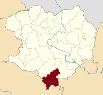 Близнюковский (Близнецовский) район на карте