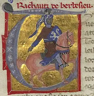 Ригаут де Барбезьеу на средневековой миниатюре
