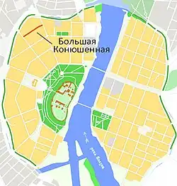 На карте города