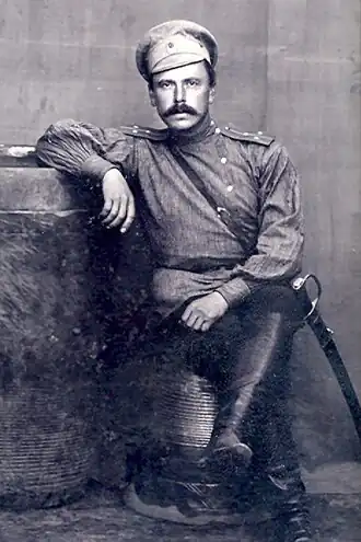 поручик Григорий Николаевич Богатырев,
командир 59-го транспорта 3-й Маньчжурской армии, октябрь 1905 года