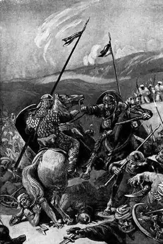 Боэмунд Тарентский в битвеГустав Доре, гравюра 19в