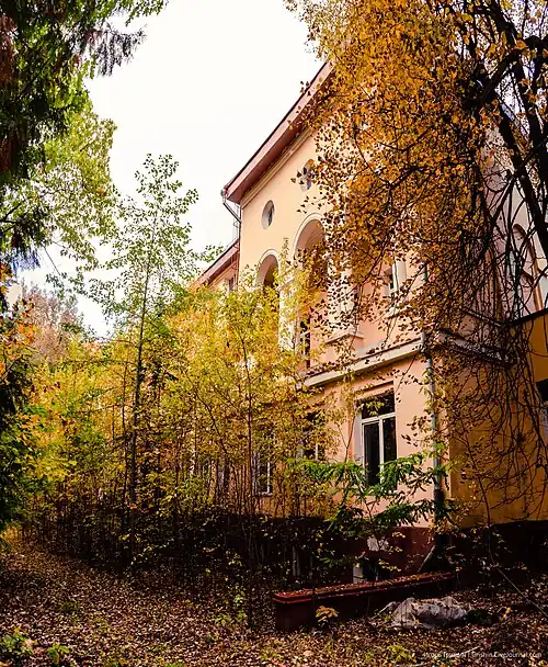 Центральный фасад здания за 2 месяца до сноса