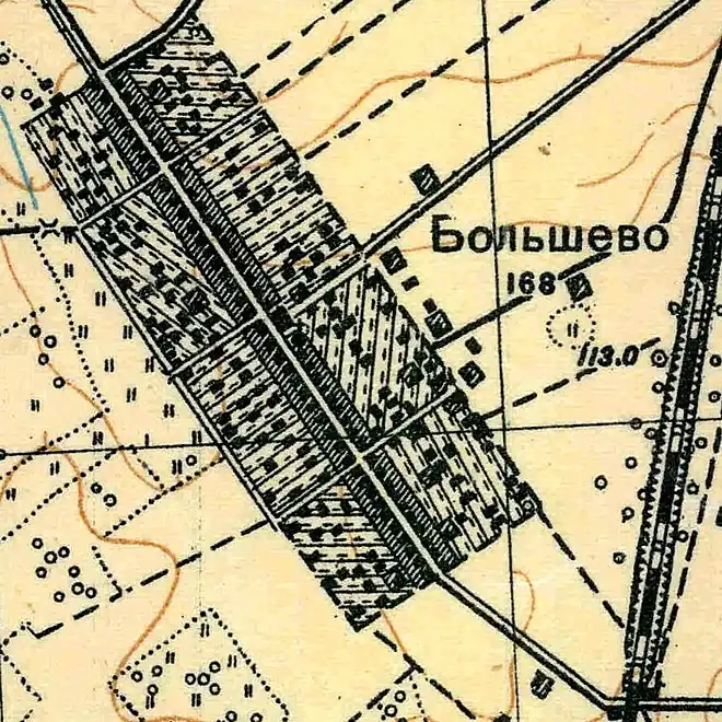 План деревни Большево. 1931 год