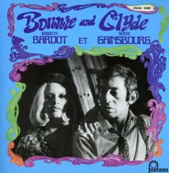 Обложка альбома Сержа Генсбура и Брижит Бардо «Bonnie and Clyde» (1968)