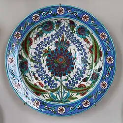 Дек-Борели. Тарелка в стиле Изника. Фаянс, роспись. Музей декоративного искусства, фаянса и моды, Марсель