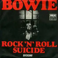 Обложка сингла Дэвида Боуи «Rock ’n’ Roll Suicide» (1974)