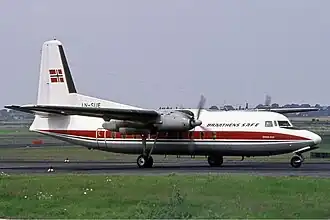 Fokker F27, аналогичный разбившемуся, фотография 1974 года