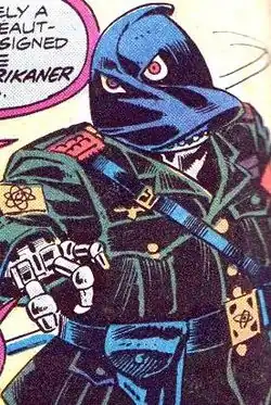 Утечка мозгов, показанный в панели в Invaders #2 (Октябрь 1975). Художник - Фрэнк Роббинс