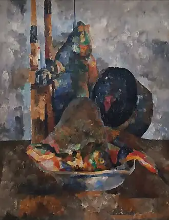 «Натюрморт с лещом», 1921 г., х. м., Национальный музей искусств имени Гапара Айтиева, Бишкек, Кыргызстан.