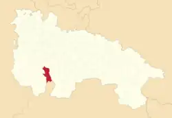 Расположение муниципалитета на карте провинции