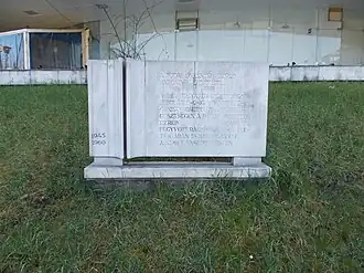 Памятный знак в районе станции Будапешт-Дели, где венгерские добровольцы в начале февраля 1945 года приняли боевое крещение.