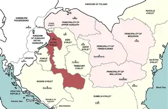 Эялет Буда на карте