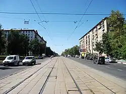 Вид на проспект Будённогов сторону станции метро «Семёновская»