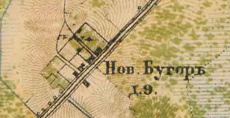 План деревни Бугры. 1885 год