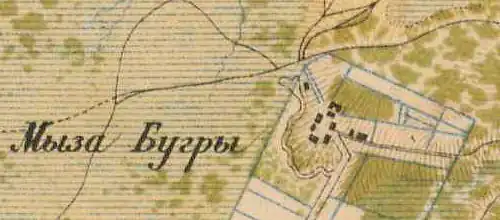 План мызы Бугры. 1885 год