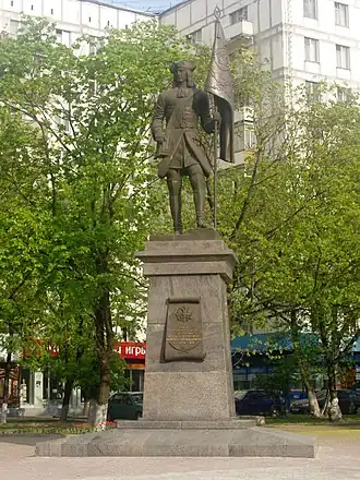 Памятник первому преображенцу С.Л. Бухвостову в Москве