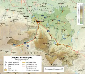 Община Асеновград на карте