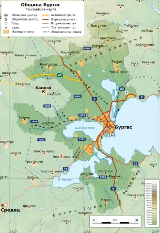Община Бургас на карте