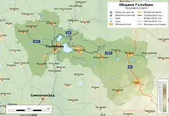 Община Гылыбово на карте