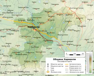 Харманли на карте