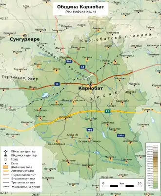 Община Карнобат на карте