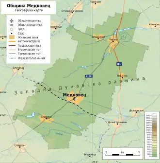 Община Медковец на карте