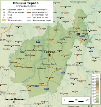 Община Тервел на карте