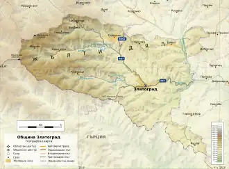 Община Златоград на карте