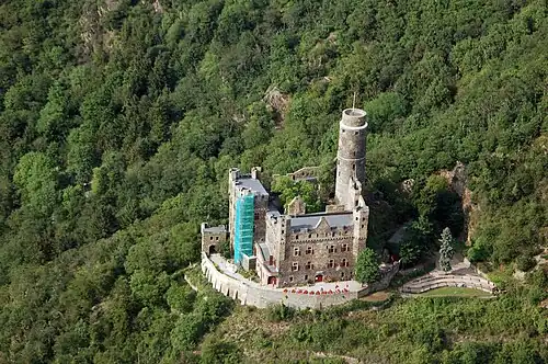 Вид замка с высоты птичьего полёта