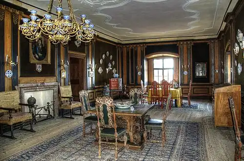 Один из залов внутри замка