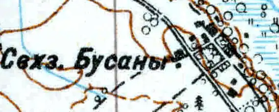 План деревни Бусаны. 1926 год
