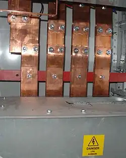 Шины на ток 1500 А (ввод в крупное здание)