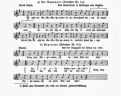 Мелодии к песне из сборника 1893 года