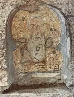 Фреска с изображением Святого Аввакира