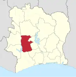 Верхняя Сасандра на карте