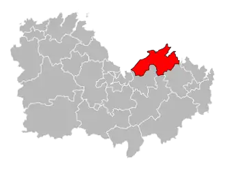 Кантон на карте департамента Кот-д’Армор