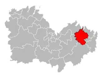 Кантон на карте департамента Кот-д’Армор