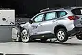 Краш-тест Subaru Ascent 2019 года выпуска с умеренным перекрытием, проведённый Институтом страхования дорожной безопасности