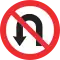 Wendeverbot/Interdiction de faire demi-tour sur la route suivie jusqu’à la prochaine intersection/Divieto di svolta ad U