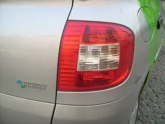 Шильдик Natural Power на Fiat Multipla