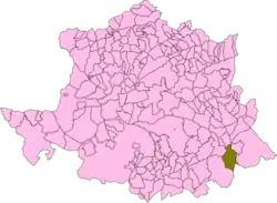 Расположение муниципалитета Каньямеро на карте провинции