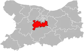 Кантон на карте департамента Кальвадос