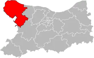 Кантон на карте департамента Кальвадос