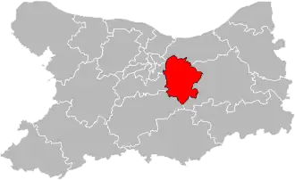 Кантон на карте департамента Кальвадос