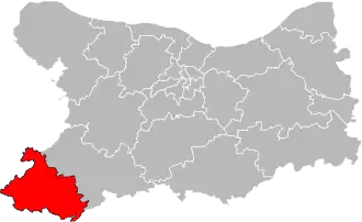 Кантон на карте департамента Кальвадос